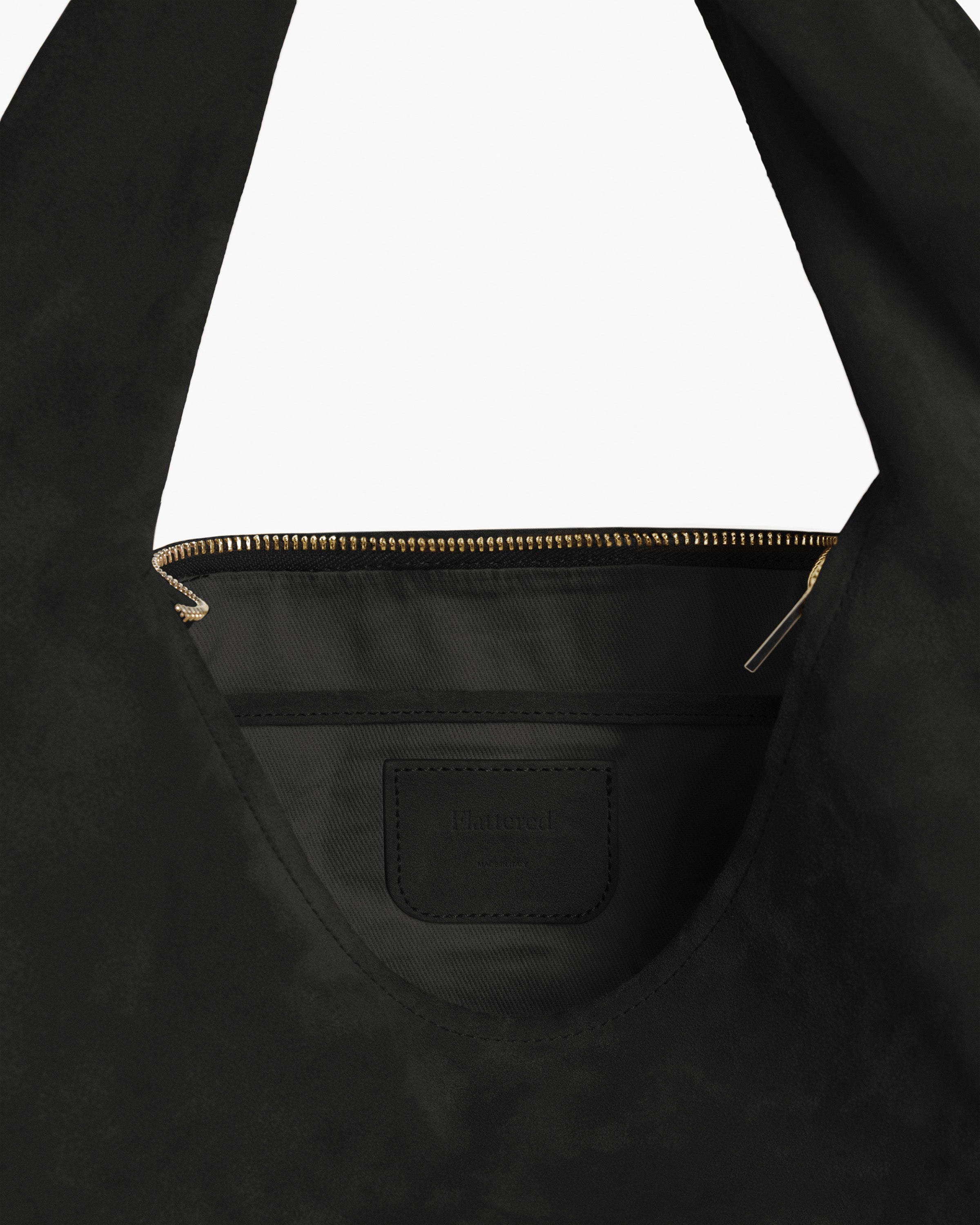 Alva Shoulder Bag Suede Black