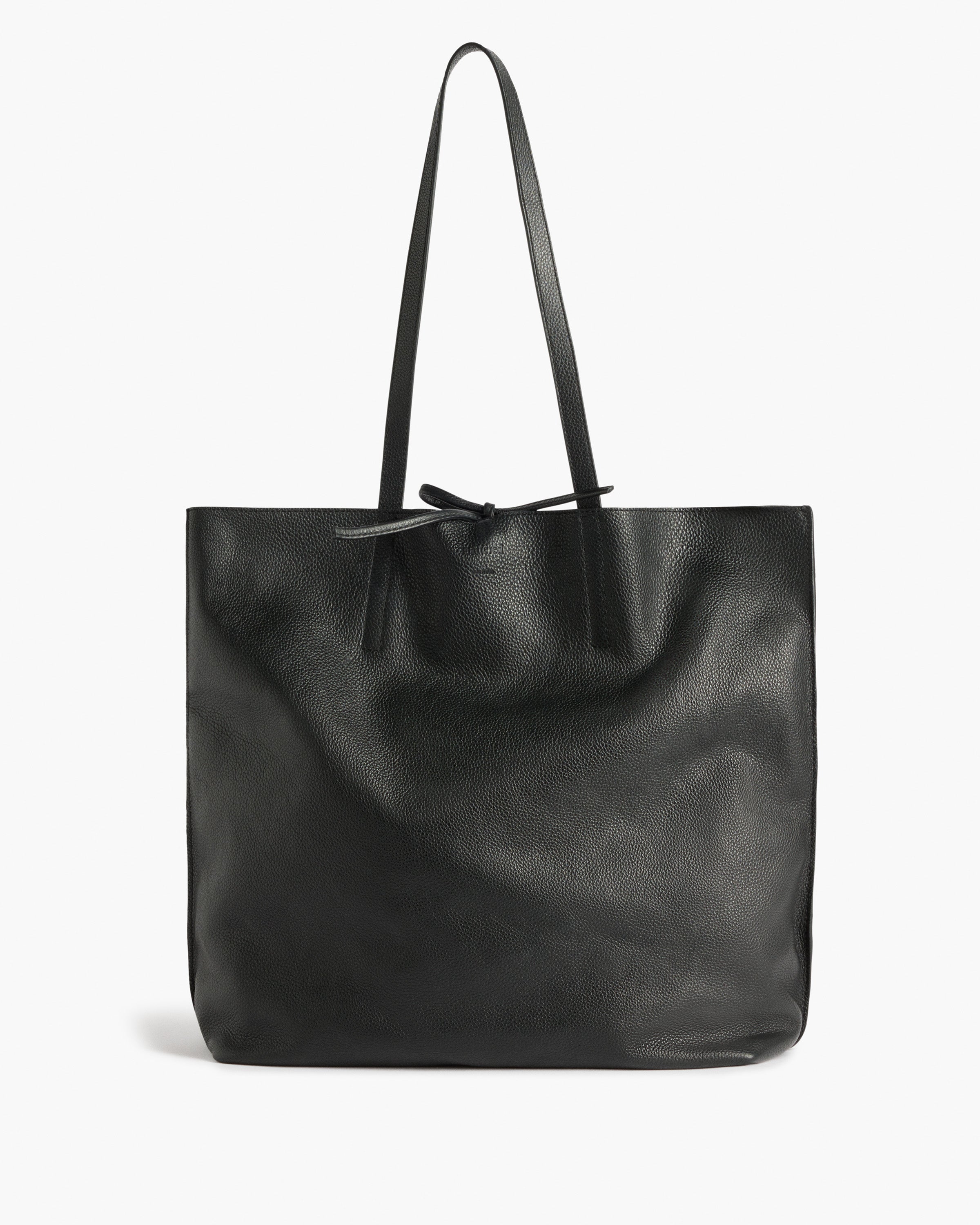 Kayla Tote Bag Grained Leather Black